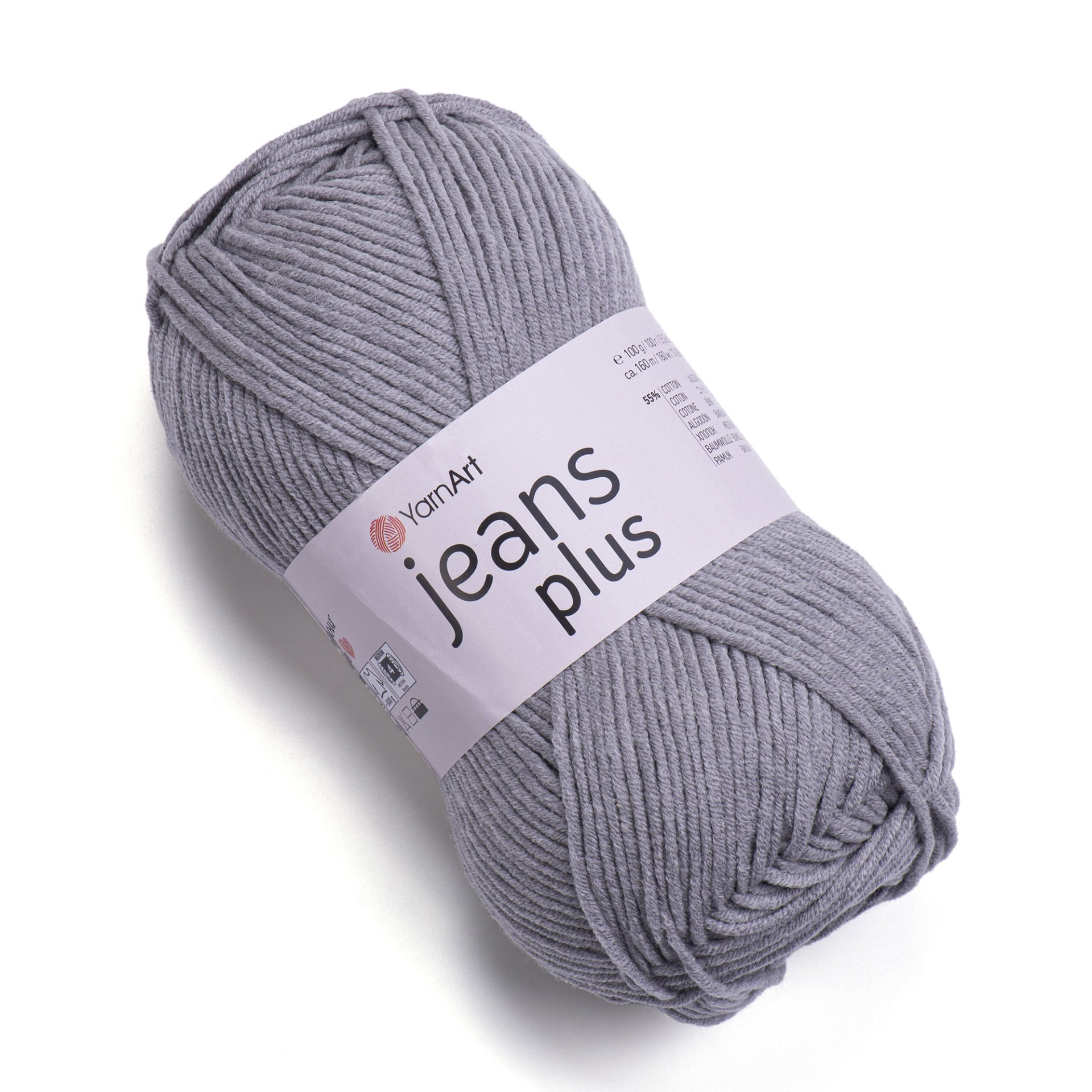 YARNART JEANS PLUS - EL ÖRGÜ İPİ GRİ - 46