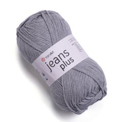 YARNART JEANS PLUS - EL ÖRGÜ İPİ GRİ - 46