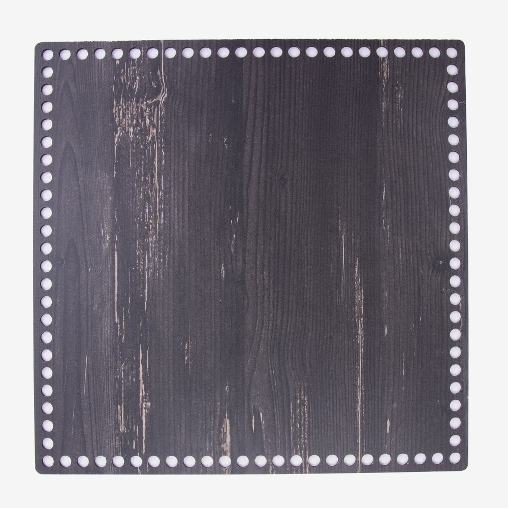 AHŞAP KARE TABAN SİYAH - 30X30 CM - 30X30 CM