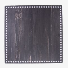 AHŞAP KARE TABAN SİYAH - 30X30 CM - 30X30 CM