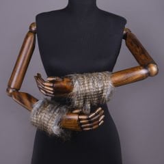 YARNART CUFFS - SUNİ KÜRK MANŞET EBRULİ - 05
