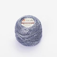 YARNART CAMELLIA - SİMLİ DANTEL İPİ GRİ-MAVİ - 424
