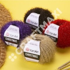 YARNART CHRISTMAS - IŞILTILI EL ÖRGÜ İPİ AÇIK MAVİ - 03