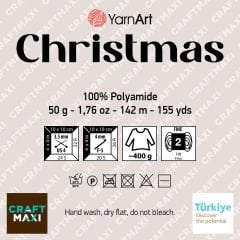 YARNART CHRISTMAS - IŞILTILI EL ÖRGÜ İPİ AÇIK MAVİ - 03
