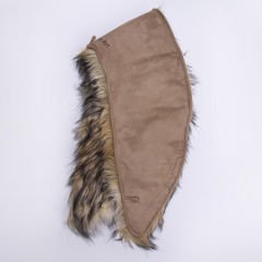 YARNART SHAWL - SUNİ KÜRK ŞAL BORDO - 03