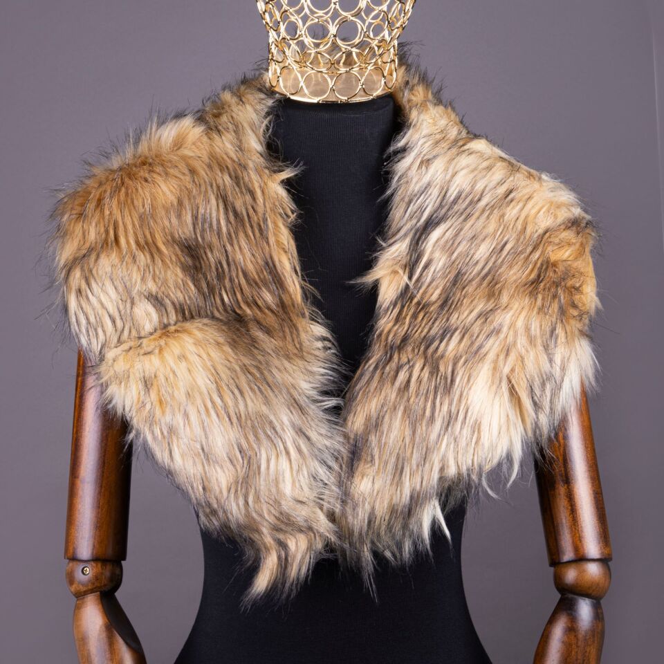 YARNART SHAWL - SUNİ KÜRK ŞAL