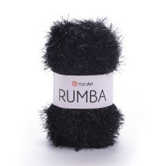 YARNART RUMBA - SİMLİ EL ÖRGÜ İPİ SİYAH - 107