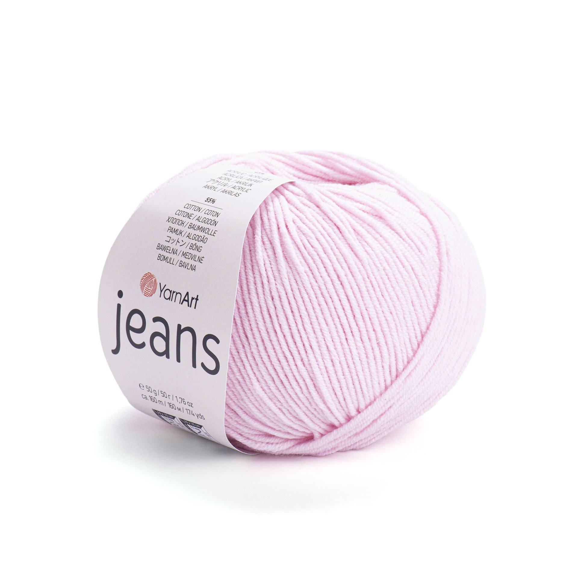 YARNART JEANS - EL ÖRGÜ İPİ AÇIK PEMBE - 18