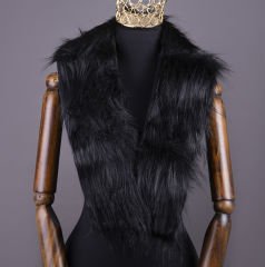 YARNART TUXEDE - SUNİ KÜRK ŞAL SİYAH - 02