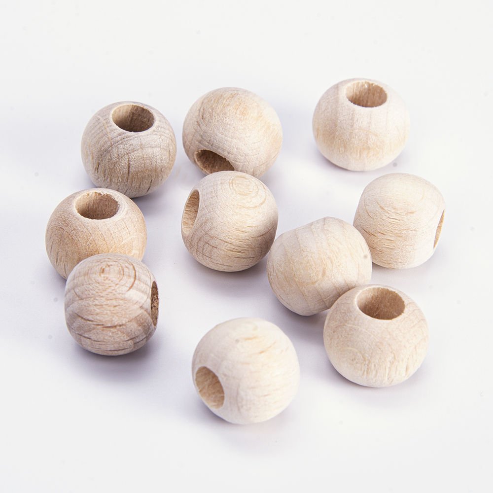 HAM AHŞAP BONCUK - 10 ADET 15 MM - 10LU PAKET