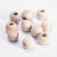 HAM AHŞAP BONCUK - 10 ADET 15 MM - 10LU PAKET