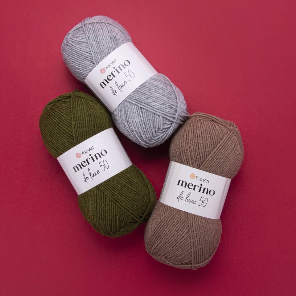 YARNART MERINO DE LUXE 50 - EL ÖRGÜ İPİ