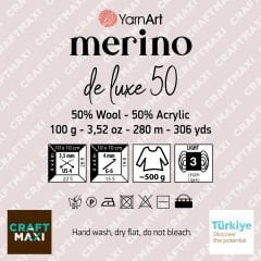 YARNART MERINO DE LUXE 50 - EL ÖRGÜ İPİ LİLA - 9560
