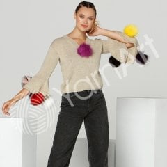 YARNART MERINO DE LUXE 50 - EL ÖRGÜ İPİ LİLA - 9560