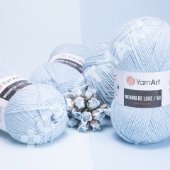 YARNART MERINO DE LUXE 50 - EL ÖRGÜ İPİ LİLA - 9560