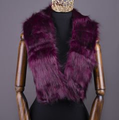 YARNART TUXEDE - SUNİ KÜRK ŞAL BORDO - 03