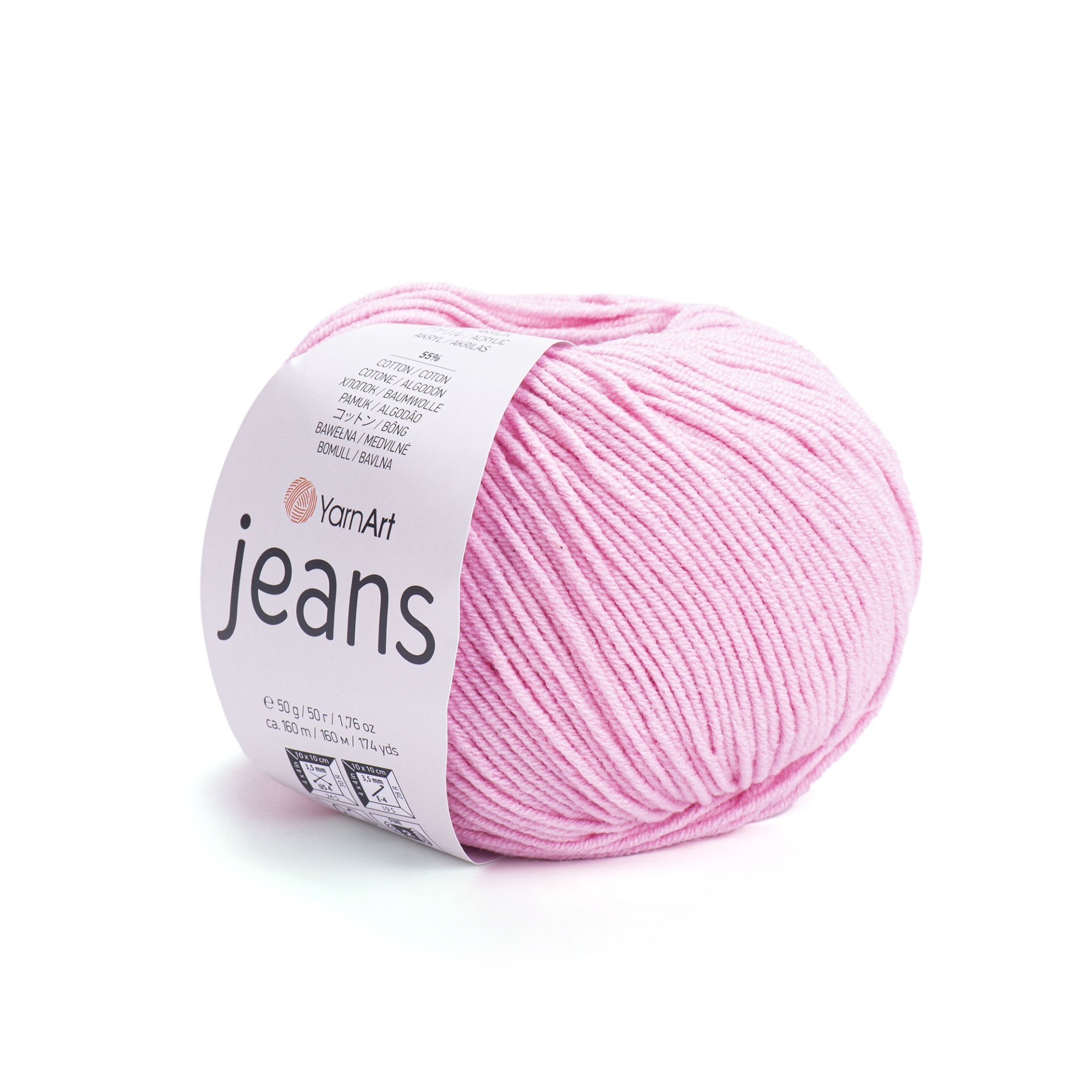 YARNART JEANS - EL ÖRGÜ İPİ PEMBE - 36