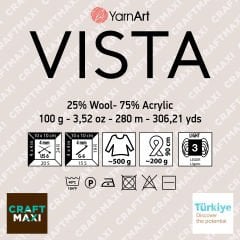 YARNART VISTA - EBRULİ EL ÖRGÜ İPİ EBRULİ - 5313