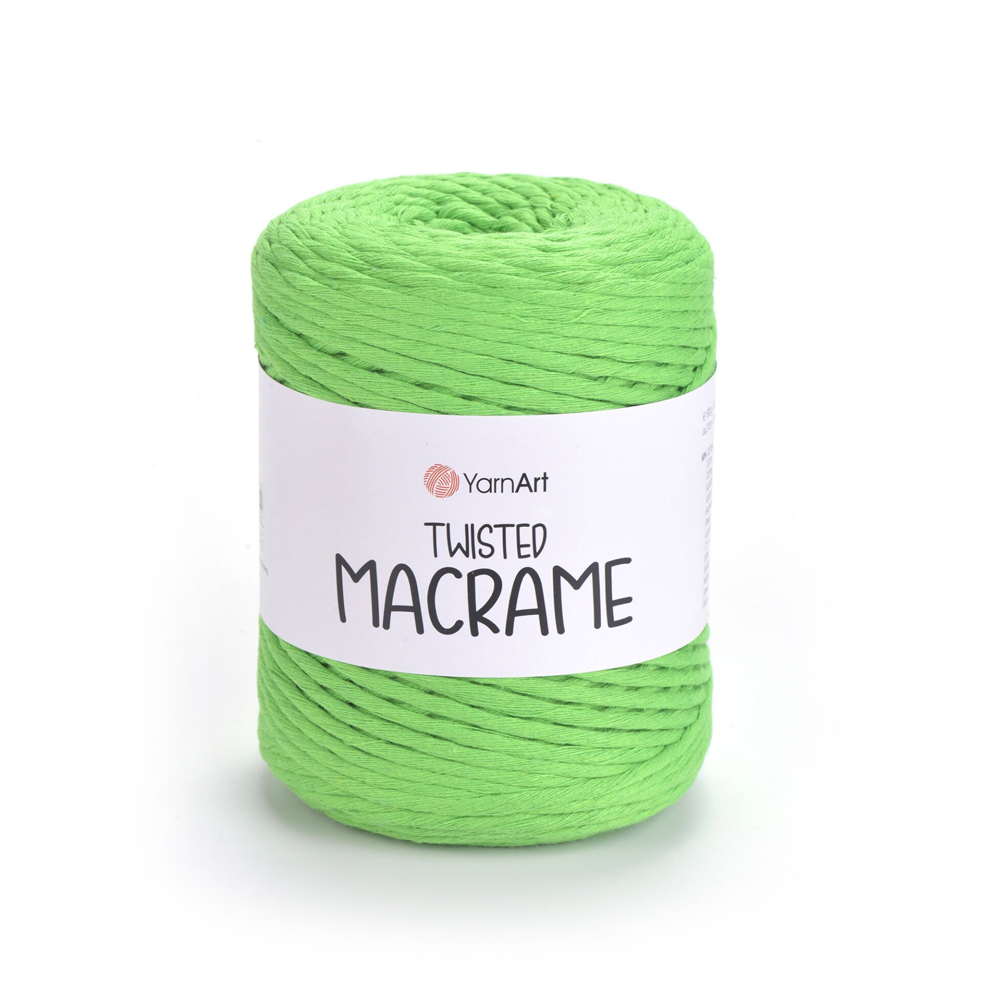 YARNART TWISTED MACRAME - MAKROME EL ÖRGÜ İPİ YEŞİL - 802