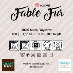 YARNART FABLE FUR - EL ÖRGÜ İPİ YEŞİL - 982