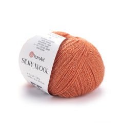 YARNART SILKY WOOL - EL ÖRGÜ İPİ TURUNCU - 338