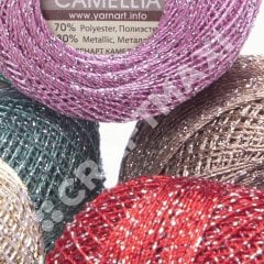 YARNART CAMELLIA - SİMLİ DANTEL İPİ SİYAH-ALTIN SİMLİ - 413