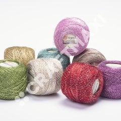 YARNART CAMELLIA - SİMLİ DANTEL İPİ YEŞİL - 420