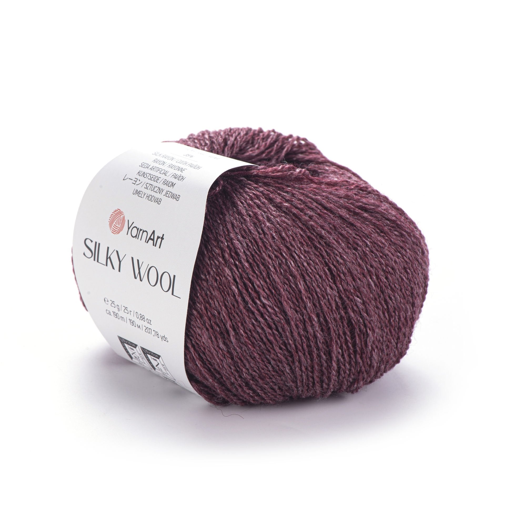 YARNART SILKY WOOL - EL ÖRGÜ İPİ MÜRDÜM - 344