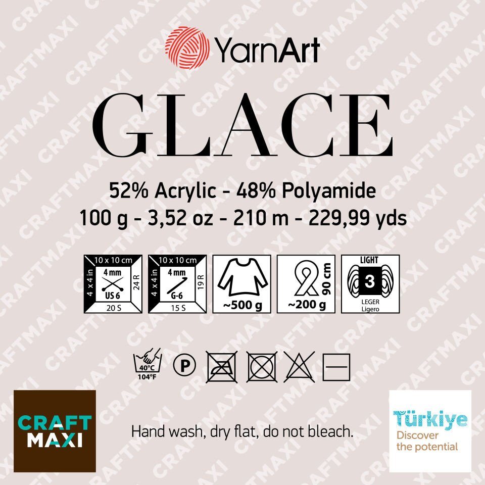 YARNART GLACE - ÖRGÜ İPİ SARI - 7304