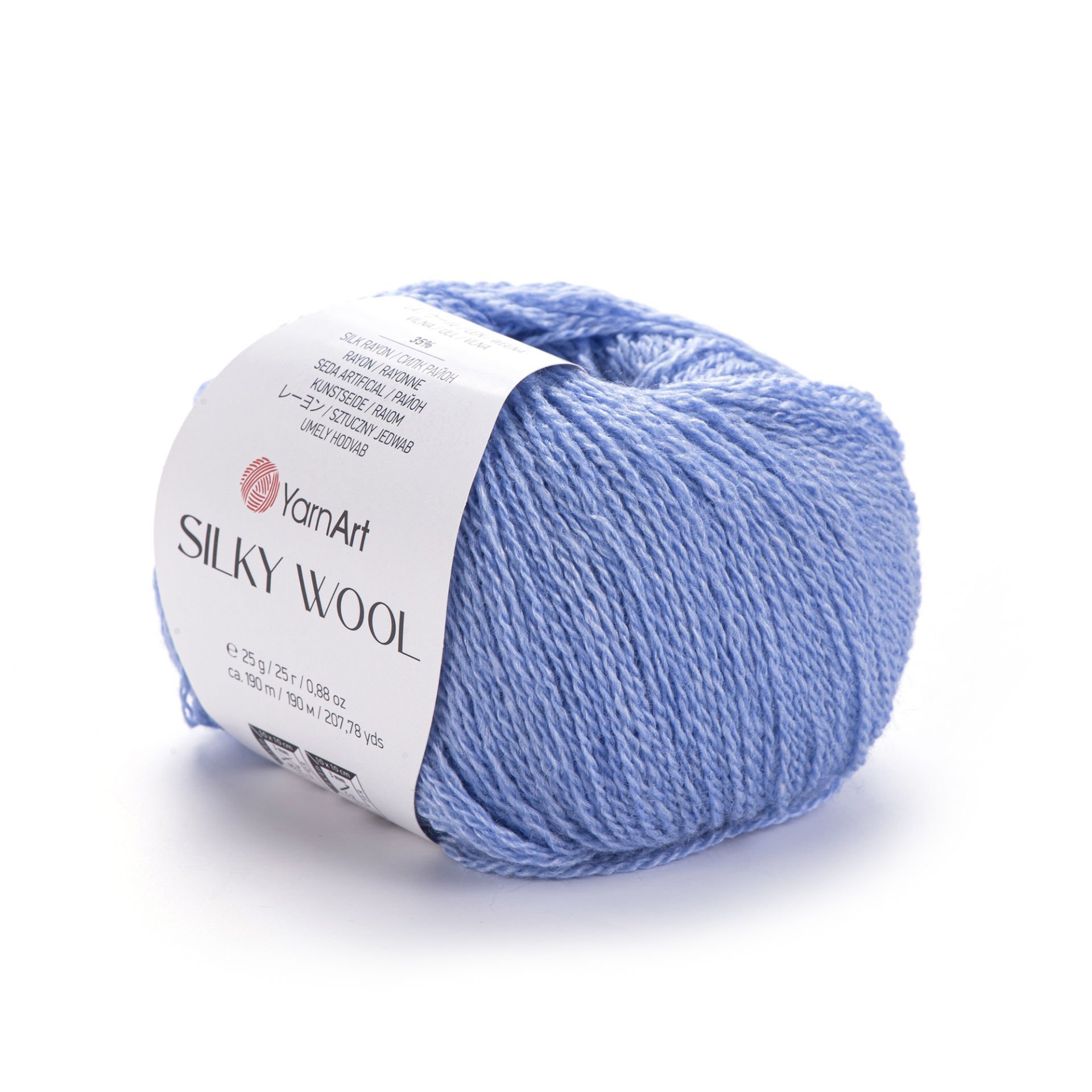 YARNART SILKY WOOL - EL ÖRGÜ İPİ AÇIK MAVİ - 343