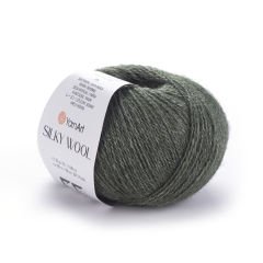 YARNART SILKY WOOL - EL ÖRGÜ İPİ ZEYTİN YEŞİLİ - 346