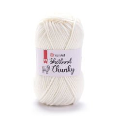 YARNART SHETLAND CHUNKY - EL ÖRGÜ İPİ BEYAZ - 601