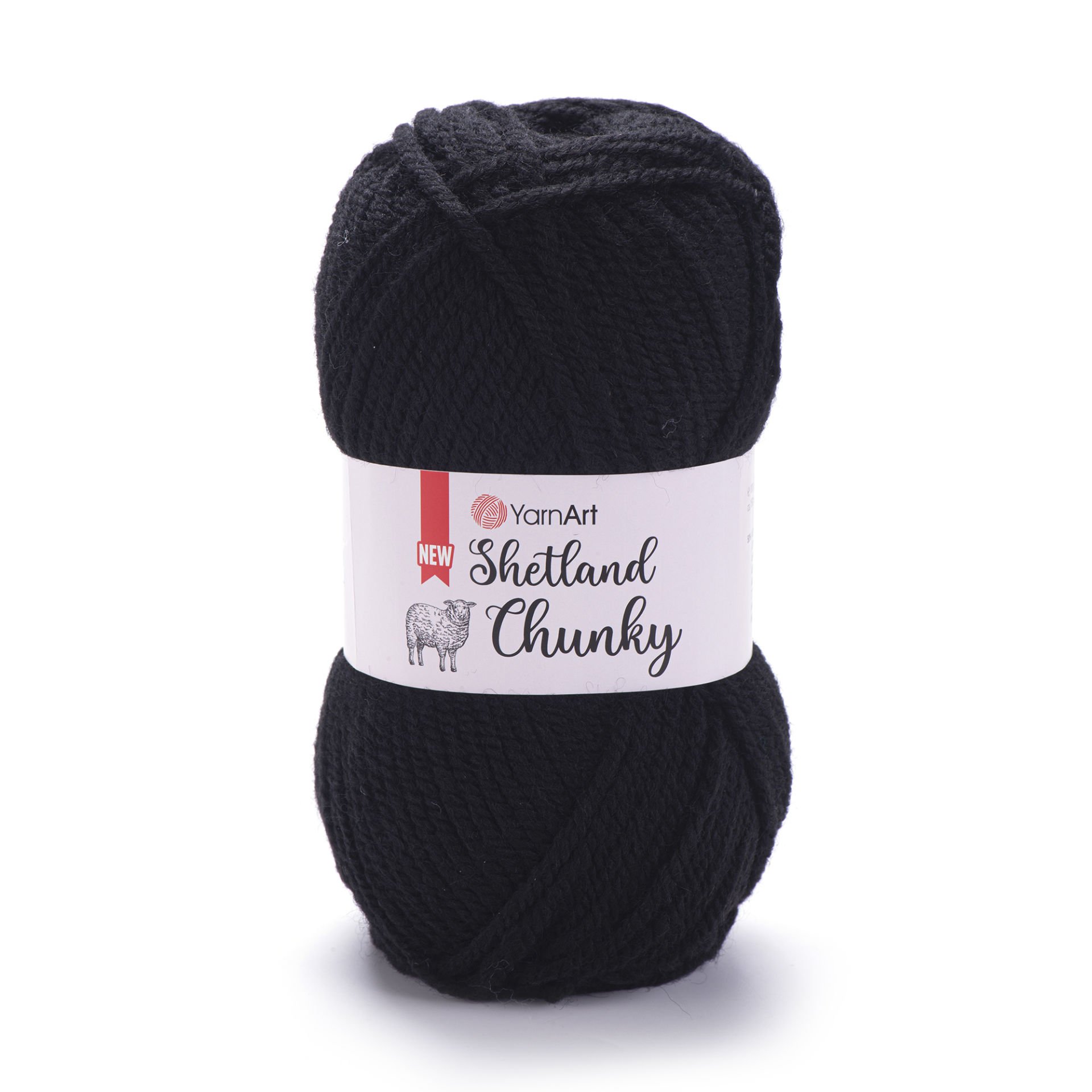 YARNART SHETLAND CHUNKY - EL ÖRGÜ İPİ SİYAH - 602