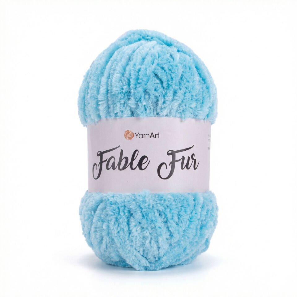 YARNART FABLE FUR - EL ÖRGÜ İPİ TURKUAZ - 975