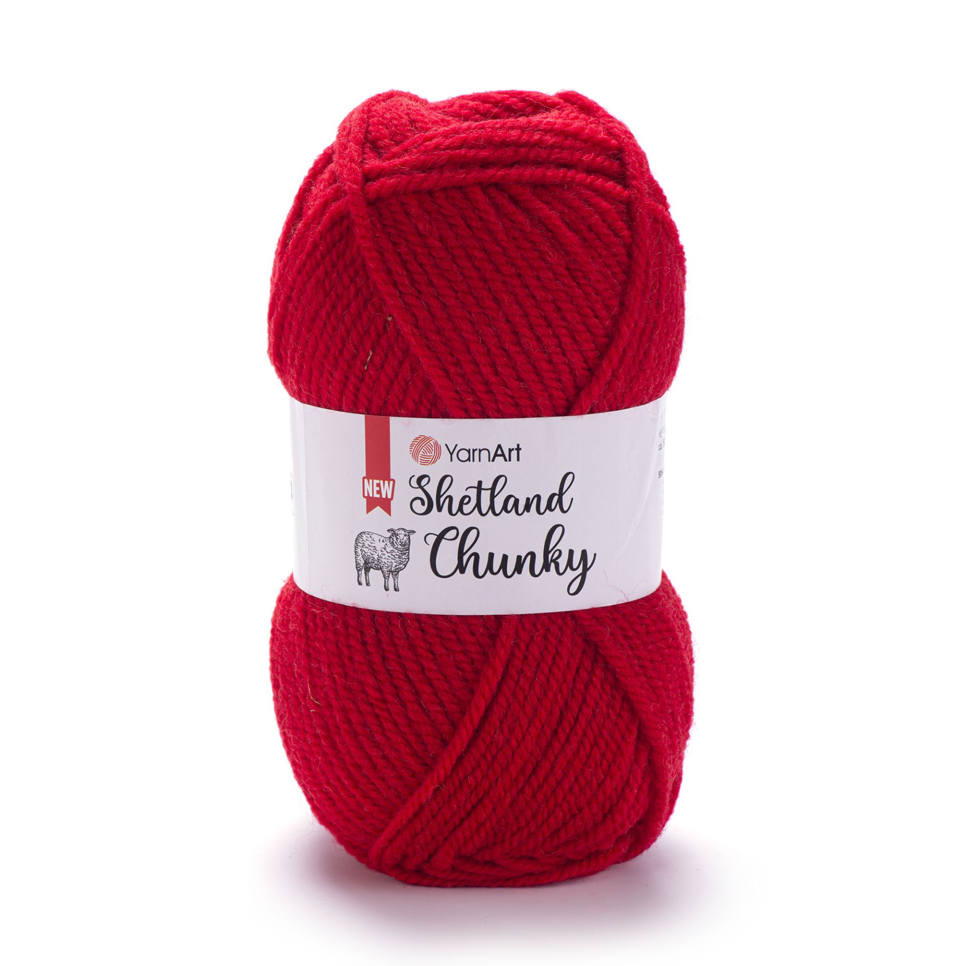 YARNART SHETLAND CHUNKY - EL ÖRGÜ İPİ KIRMIZI - 607