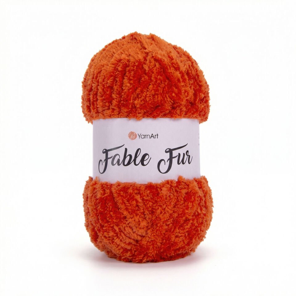 YARNART FABLE FUR - EL ÖRGÜ İPİ KIRMIZI - 980