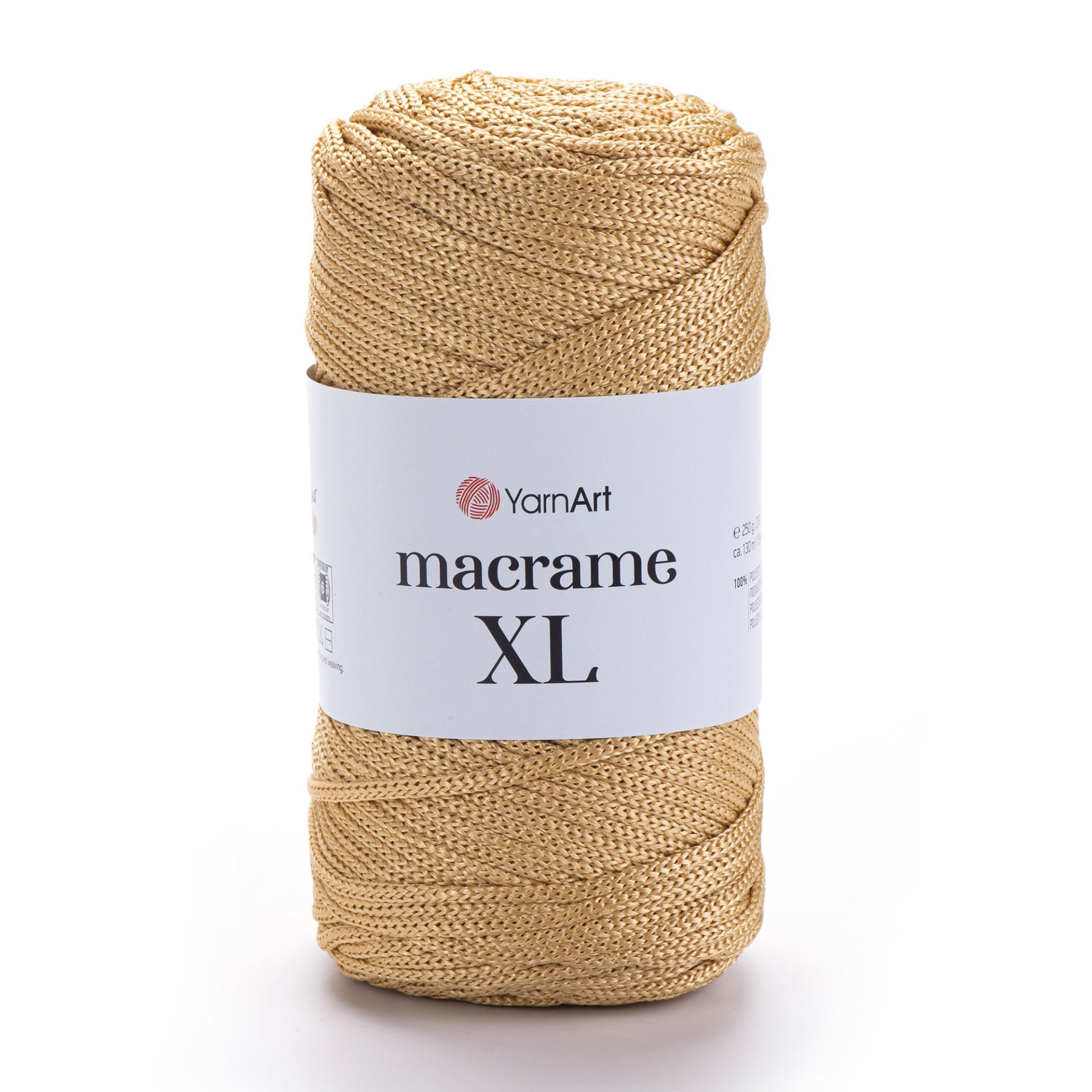 YARNART MACRAME XL - MAKROME EL ÖRGÜ İPİ KARAMEL - 155