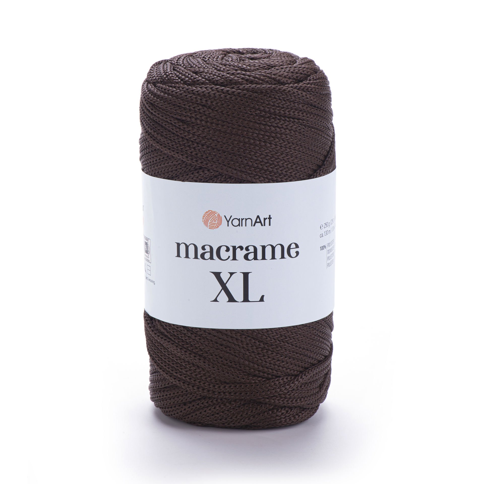 YARNART MACRAME XL - MAKROME EL ÖRGÜ İPİ KOYU KAHVERENGİ - 157