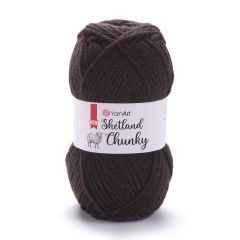 YARNART SHETLAND CHUNKY - EL ÖRGÜ İPİ KOYU KAHVERENGİ - 619