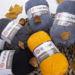 YARNART ANGORA STAR - EL ÖRGÜ İPİ KIRÇILLI GRİ - 179