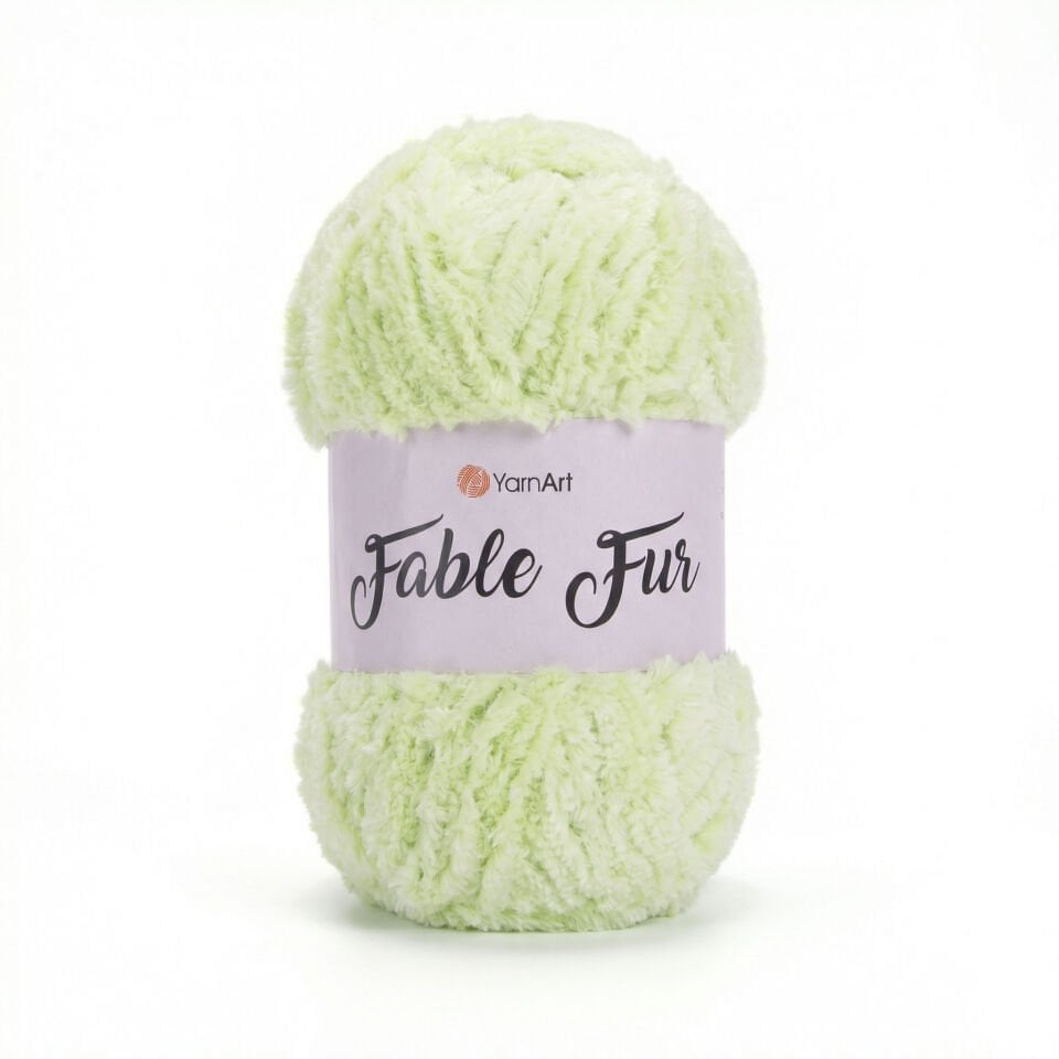 YARNART FABLE FUR - EL ÖRGÜ İPİ YEŞİL - 983