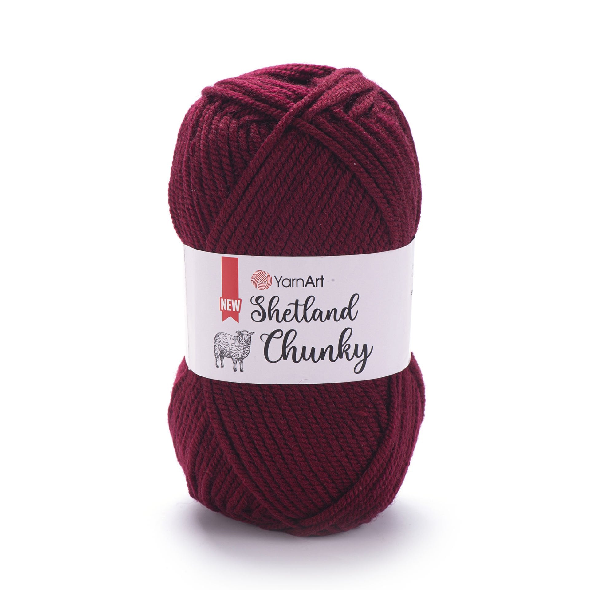 YARNART SHETLAND CHUNKY - EL ÖRGÜ İPİ BORDO - 623