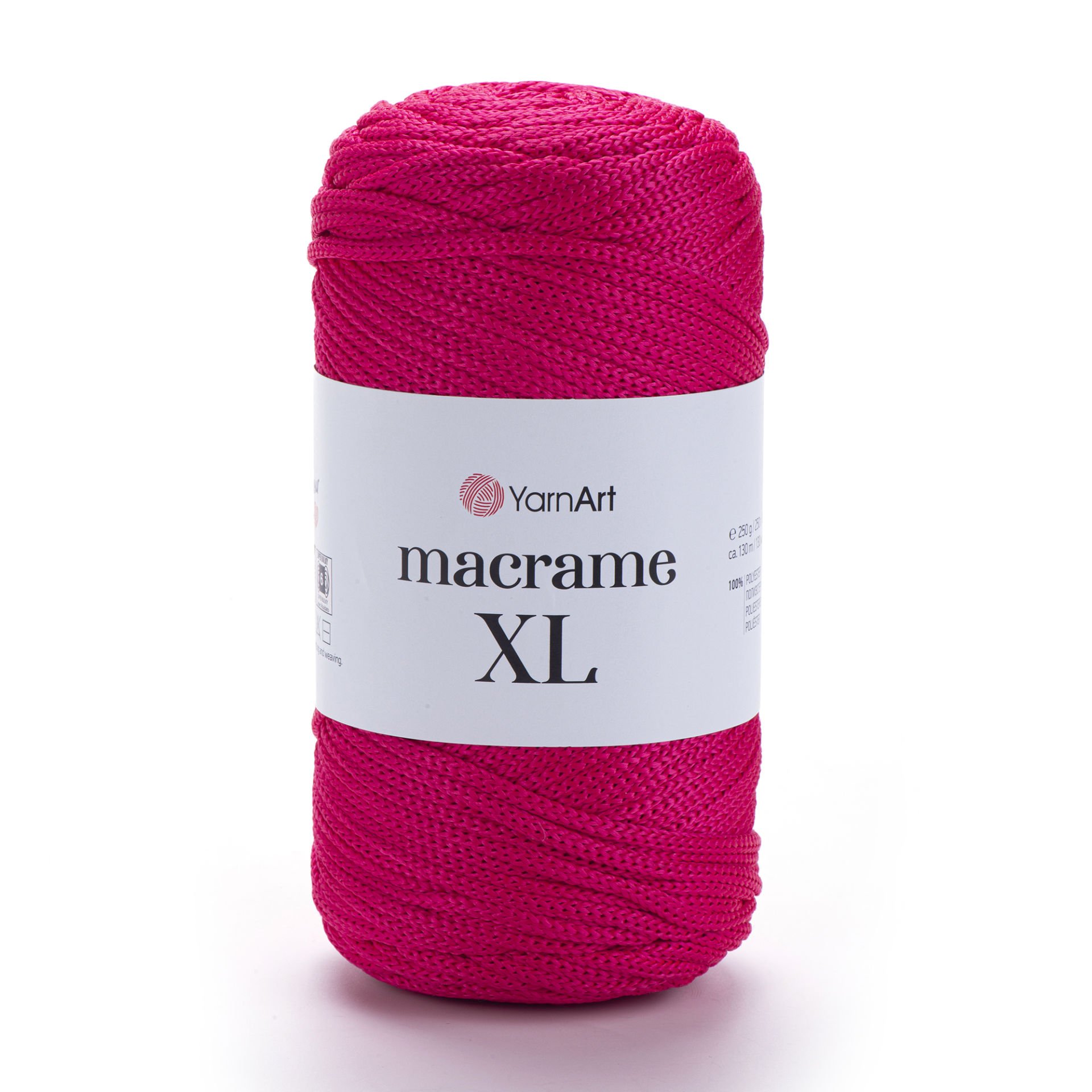 YARNART MACRAME XL - MAKROME EL ÖRGÜ İPİ AÇIK KIRMIZI - 163