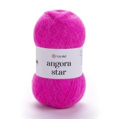 YARNART ANGORA STAR - EL ÖRGÜ İPİ FOSFORLU PEMBE - 174