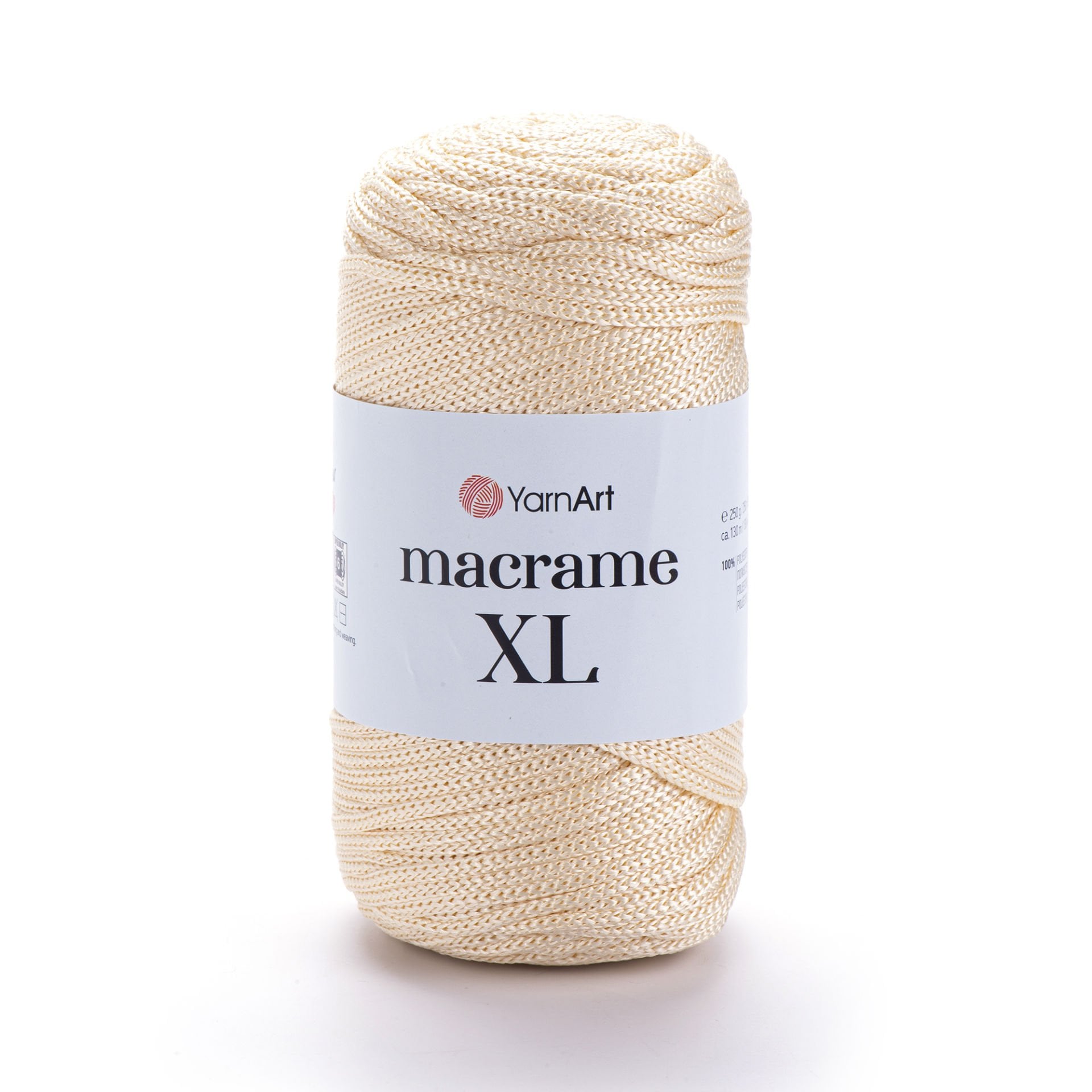 YARNART MACRAME XL - MAKROME EL ÖRGÜ İPİ KOYU KREM - 165