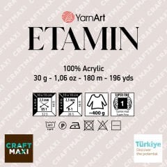 YARNART ETAMIN - NAKIŞ VE EL ÖRGÜ İPİ ZEYTİN YEŞİLİ - 444