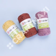 YARNART TWISTED MACRAME 3 MM LUREX - MAKROME EL ÖRGÜ İPİ SU YEŞİLİ - 775