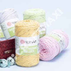YARNART TWISTED MACRAME 3 MM LUREX - MAKROME EL ÖRGÜ İPİ KOYU YEŞİL - 787