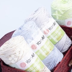 YARNART TWISTED MACRAME 3 MM LUREX - MAKROME EL ÖRGÜ İPİ KAHVERENGİ - 769