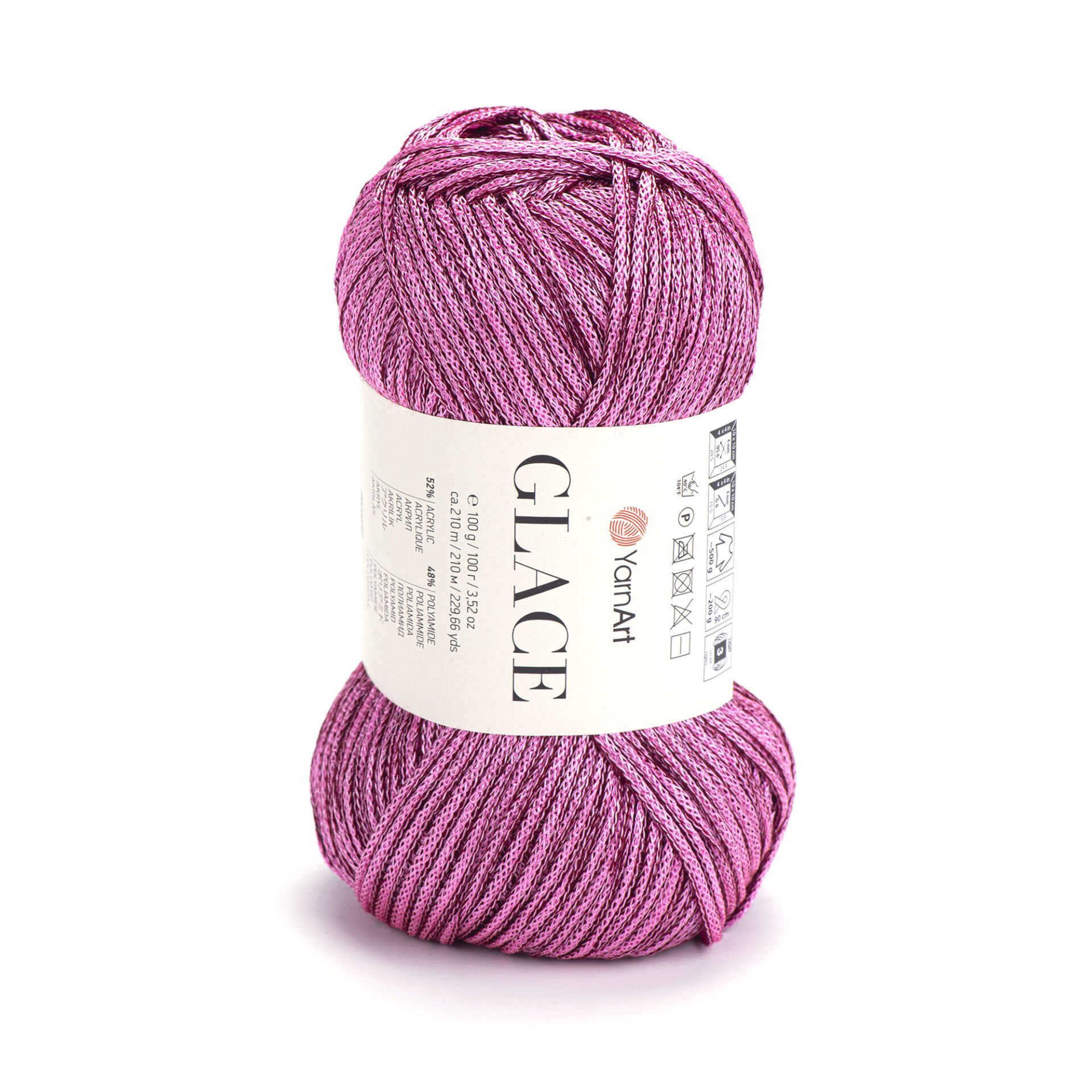 YARNART GLACE - ÖRGÜ İPİ PEMBE - 7313